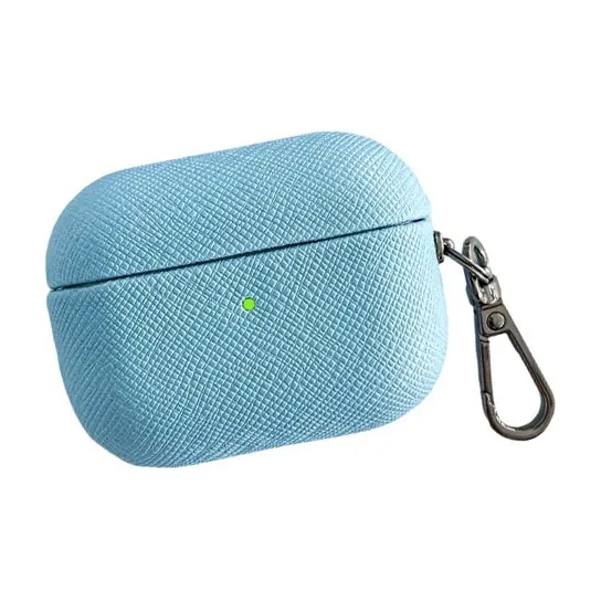 Compatibility AirPods 3/1/2/Pro 2 PC Niche Cross Leather Texture Minimalist Style Fully Enclosed Headphone Cases-6