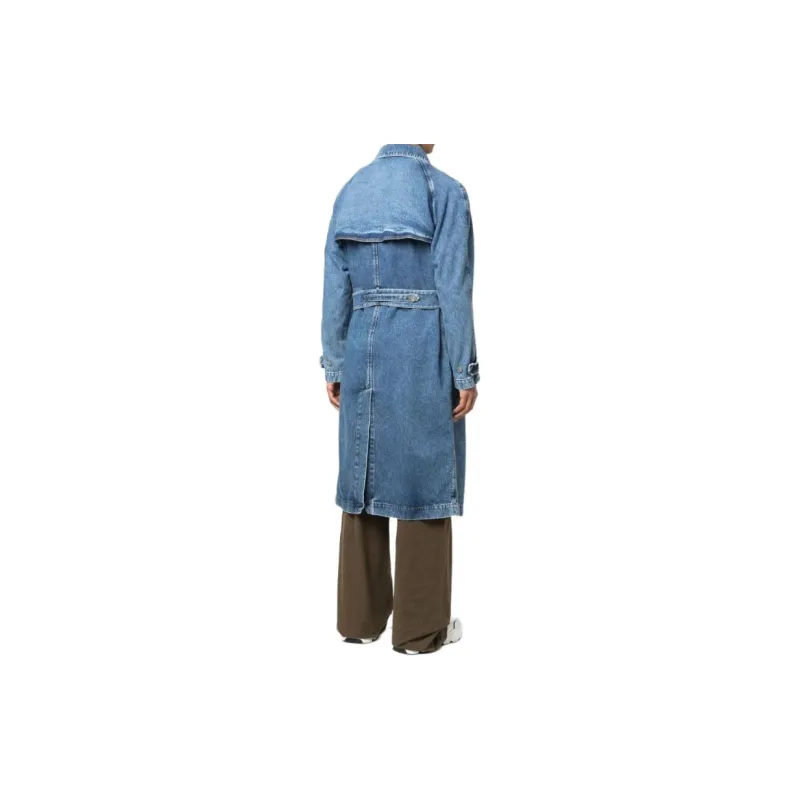 DIESEL Trench Coats Men Denim Blue-4