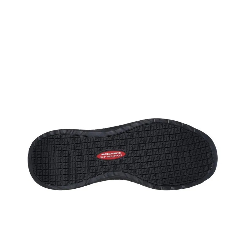 Skechers Work Loafers Low Heel Men's Black-4