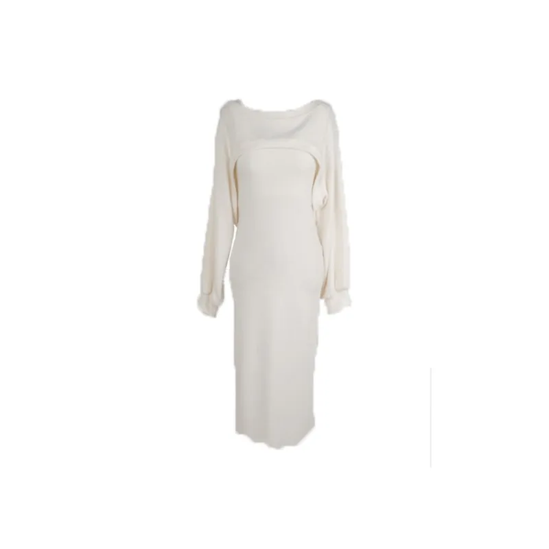 PAIN OR PLEASURE Long Sleeved Dresses Women's Ecru-1