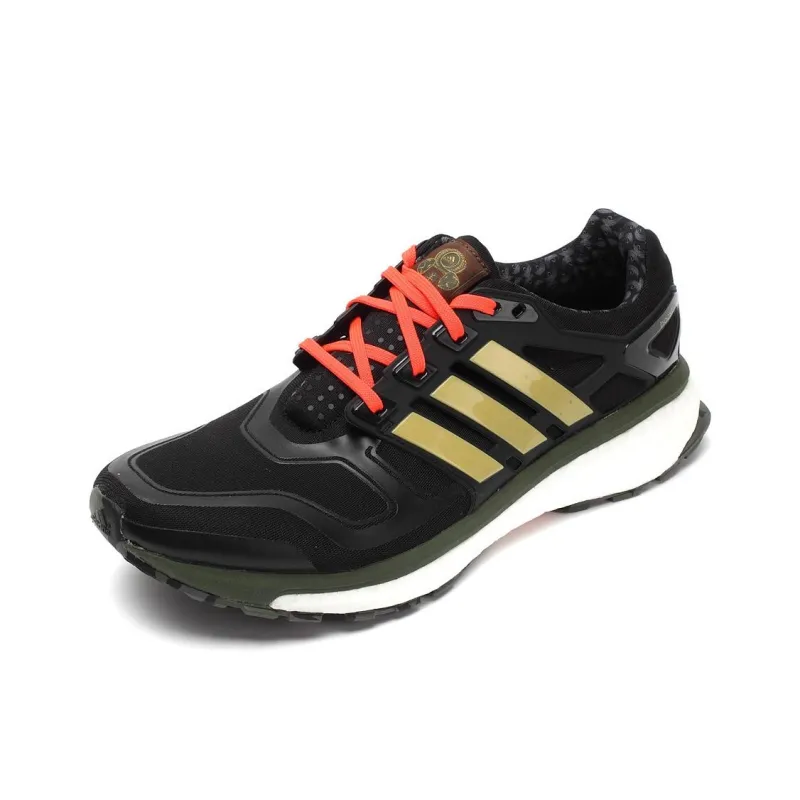Adidas Energy Boost Anti-Slip Wear-Resistant Low-Top Casual Running Shoes Men's Black-2
