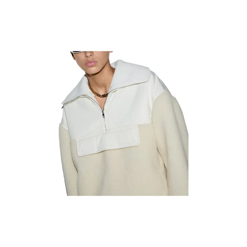 GUCCI Wool Blend Fleece Zip Jacket 'White'-5