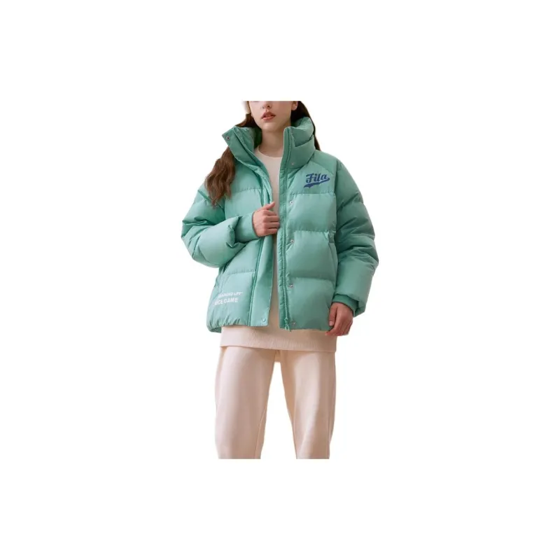 FILA FUSION BASEBALL Series Down Jackets Women's Wasabi Green-2