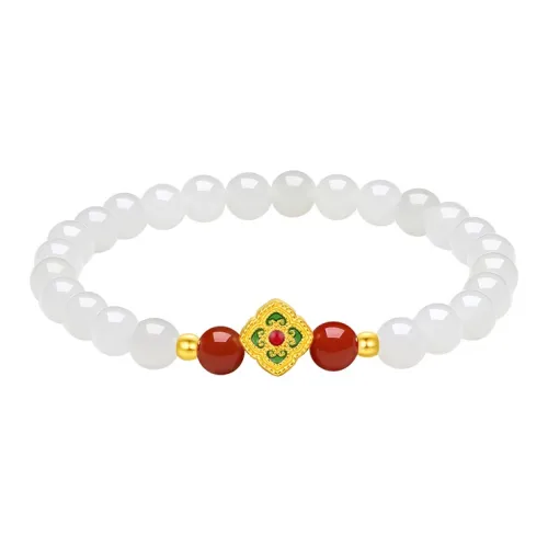 ZHOU LIU FU Hetian Jade Bracelets White Jade Women's