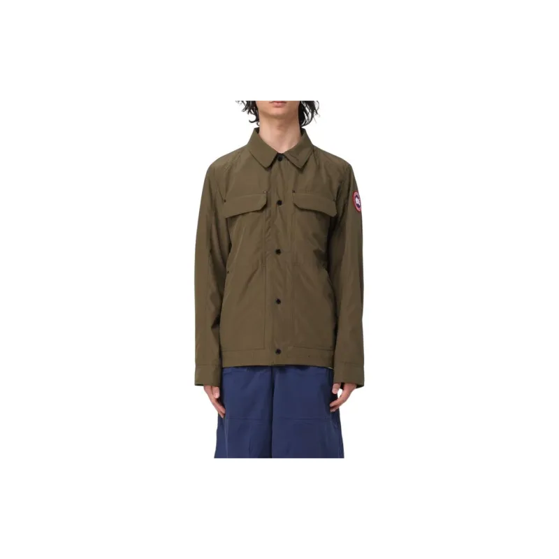 Canada Goose Burnaby Logo Patch Buttoned Jacket-2