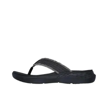 Skechers Relaxed Fit Abrasion-Resistant Slip-Resistant Flip Flops Men's Black