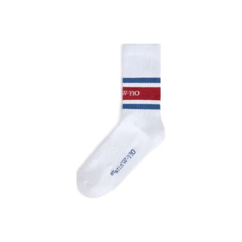 OFF WHITE Striped Logo jacquard Socks