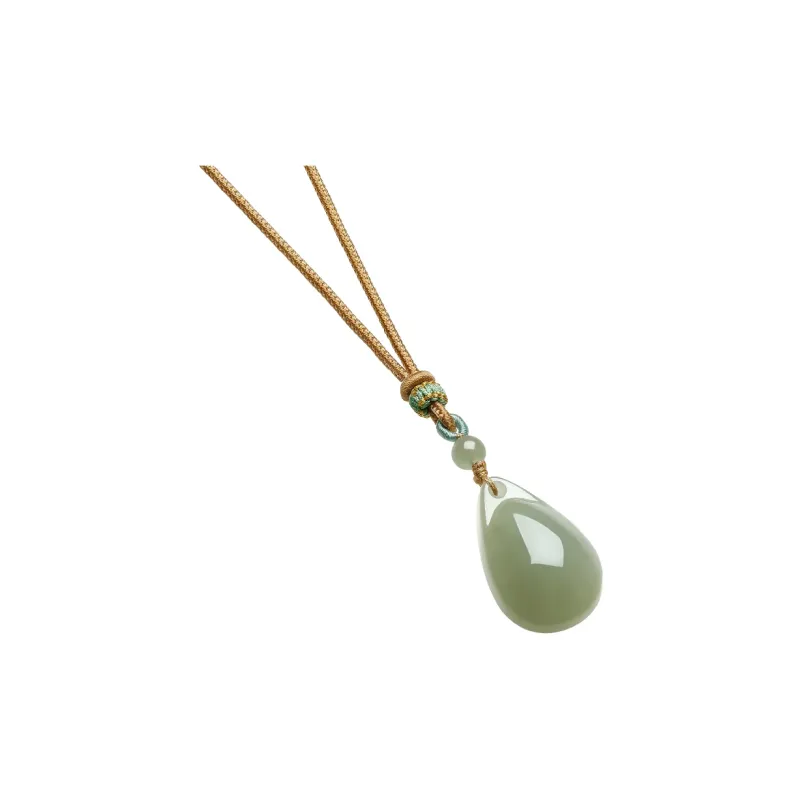 ZHOU LIU FU Hetian Jade Necklaces Green Jade Unisex-2