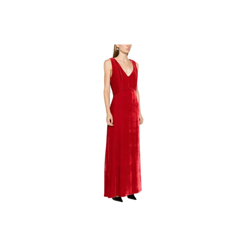 PAROSH FW24 Sleeveless Dress Women's Crimson-3