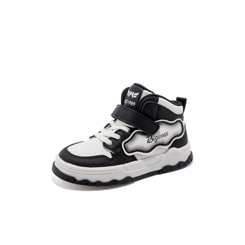 BIG WASP Slip Resistant Anti Kick Cushioning Wear Resistant Mid Top Kids' Skateboarding Shoes Kids'-8