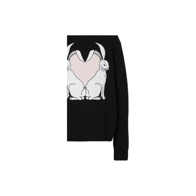 Burberry SS23 The Year Of The Rabbit Knitwear Women's Black New Year Recommendation-4