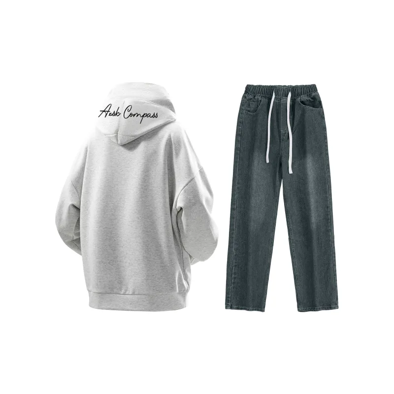 A.X.S.K Sweatshirt Sets Unisex-55