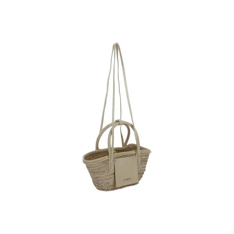 Jacquemus Palm Leaf Basket Bag, Shoulder Bag, Crossbody Bag, Handbag Mini Women's Beige-1