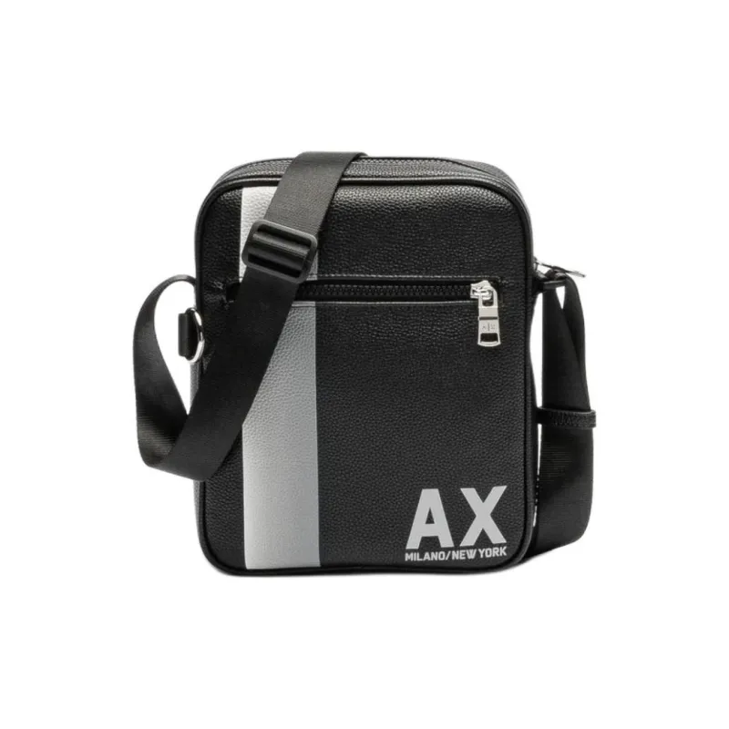 EMPORIO ARMANI Polyester Messenger Bag, Crossbody Bag, Shoulder Bag Men's Black-1