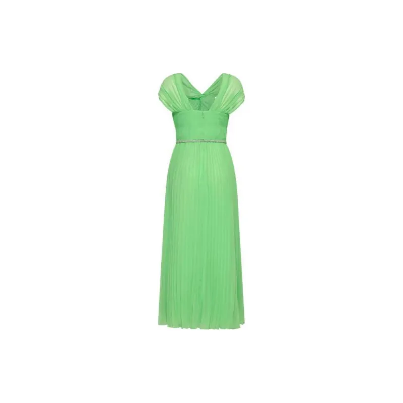 Self portrait V Neck Pleated Dress-1