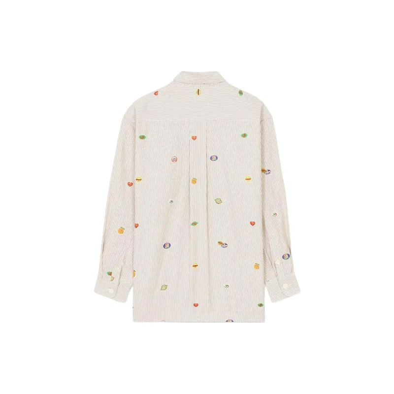 KENZO Fruit Stickers Striped Shirt-1
