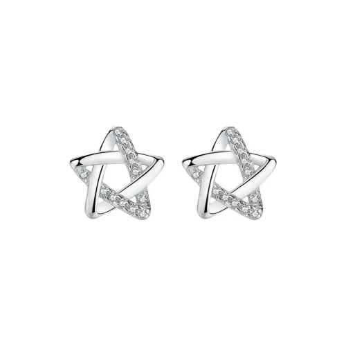 Rui Ge Mei S925 Silver Stud Earrings Women's