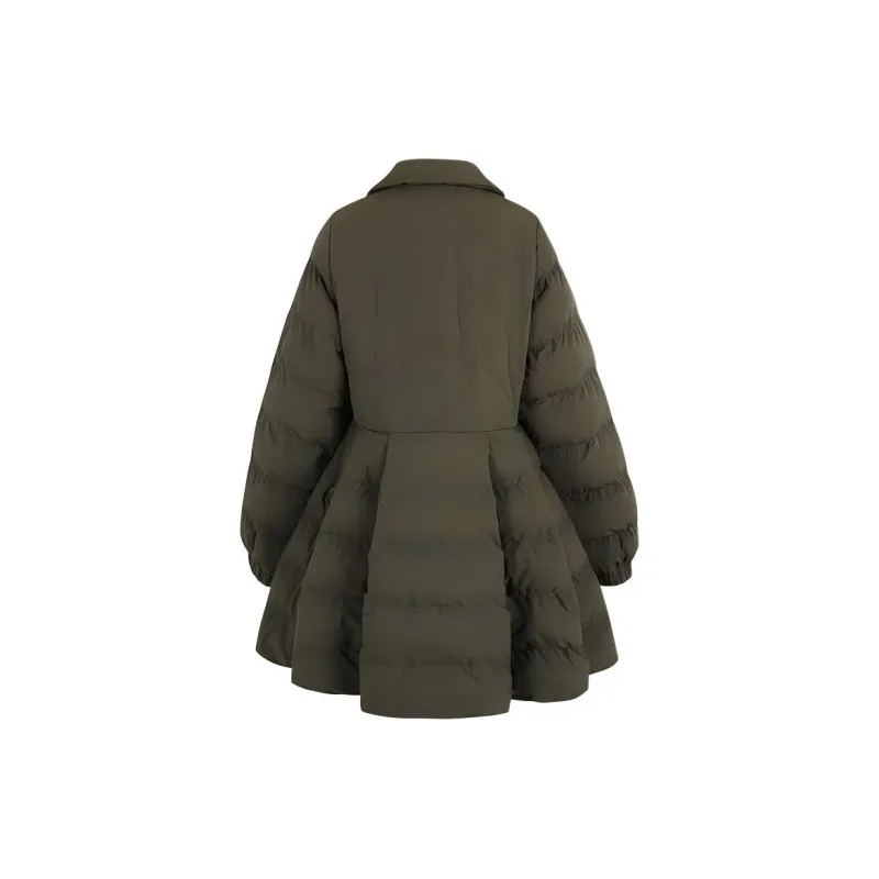 Selkie Collection FW24 Puffer Jacket Women's Olive Green-1