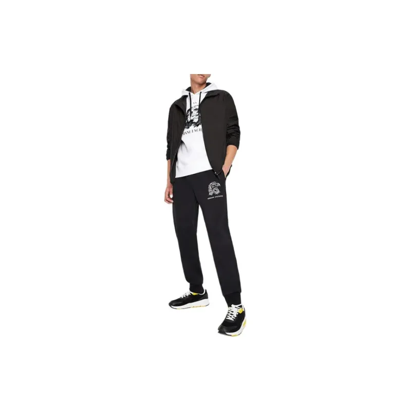 ARMANI EXCHANGEAE SS22 Knitted Sports Pants Men's Black-1