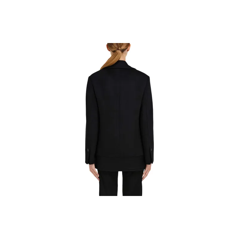 Ferragamo Double Breasted Buckle Detailed Peacoat-3
