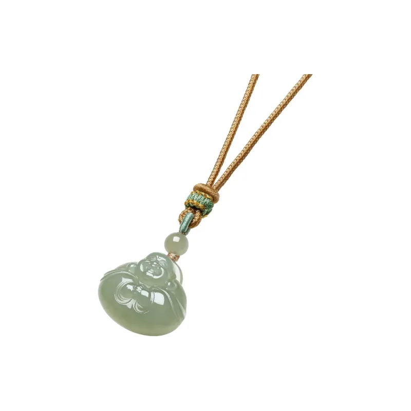ZHOU LIU FU Hetian Jade Necklaces Green Jade Unisex-2