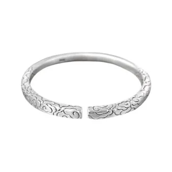 Brahmacharya 999 Fine Silver Bangles Women's