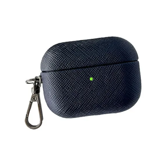 Compatibility AirPods 3/1/2/Pro 2 PC Niche Cross Leather Texture Minimalist Style Fully Enclosed Headphone Cases-3
