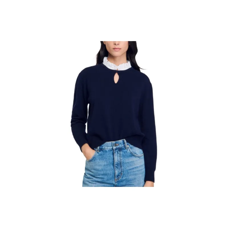 Sandro Sweater Women's Navy Blue-1
