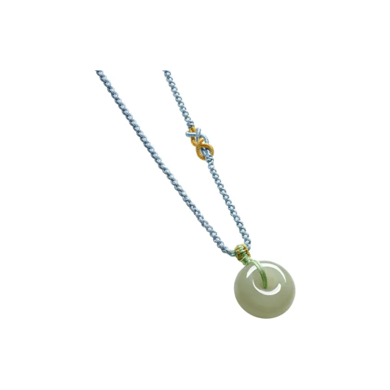 ZHOU LIU FU Hetian Jade Pendants Green Jade Unisex-2
