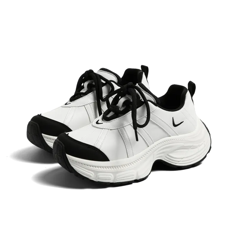 HUANQIU Cushioning, Slip Resistant, And Abrasion Resistant Low Top Chunky Sneakers Women's-2