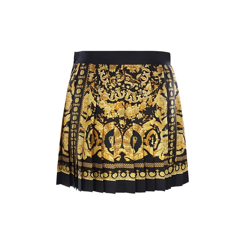 VERSACE Baroque Printed High Waist Skirt-1
