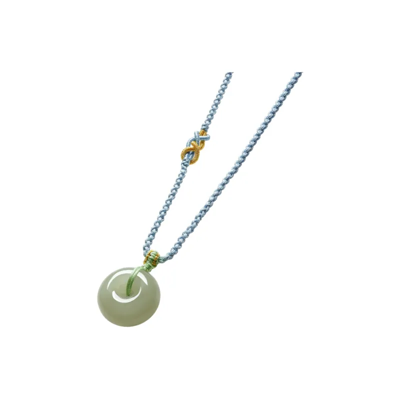 ZHOU LIU FU Hetian Jade Pendants Green Jade Unisex-1