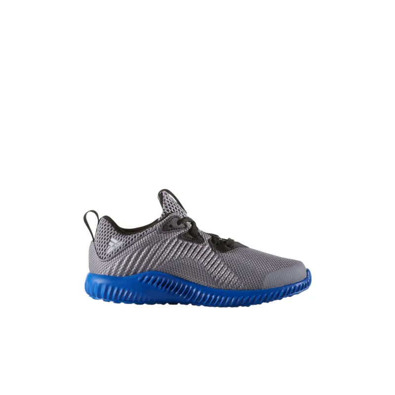 Adidas AlphaBounce Anti-Slip Wear-Resistant Low-Top Kids' Running Shoes Gray Blue Children Aged 3-7 Years Old-1