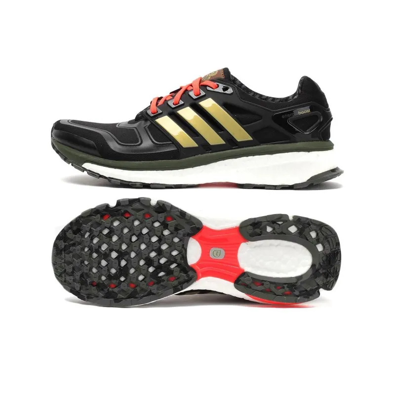 Adidas Energy Boost Anti-Slip Wear-Resistant Low-Top Casual Running Shoes Men's Black-5