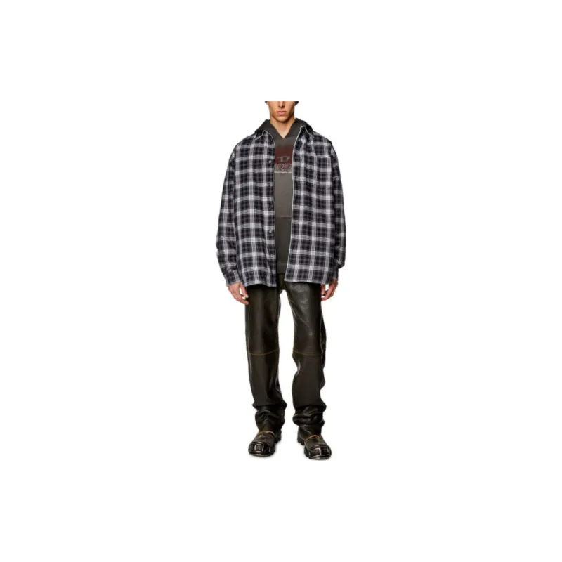 DIESEL S Dewny Double Check A Reversible Padded Overshirt-3