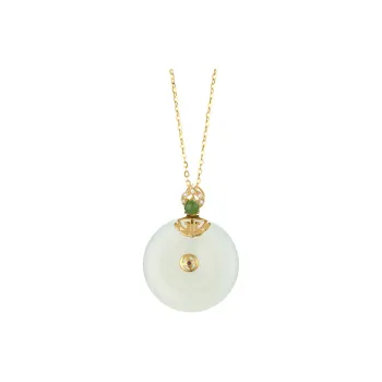 Linguanying Hetian Jade Necklaces White Jade/Pale Greenish White Jade Women's