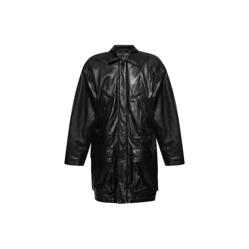 Balenciaga Leather Jackets Men Black