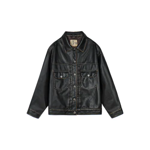 WILD LEADER Jackets Coats Unisex Vintage Black