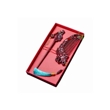 Xianyou Red Rosewood Combs, Hairpins Unisex