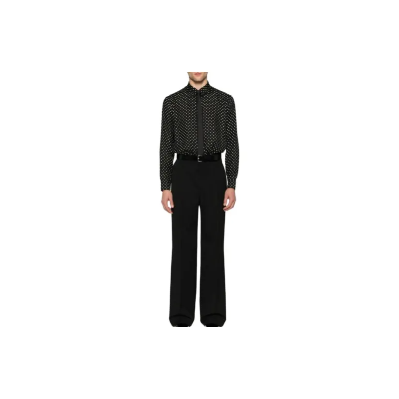 SAINT LAURENT Dotted Long Sleeved Shirt-3