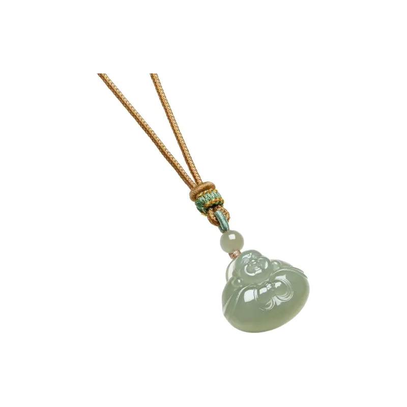 ZHOU LIU FU Hetian Jade Necklaces Green Jade Unisex-3