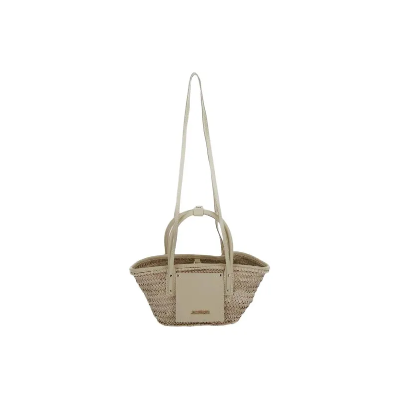 Jacquemus Palm Leaf Basket Bag, Shoulder Bag, Crossbody Bag, Handbag Mini Women's Beige-0