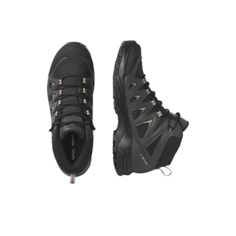 SALOMON X Braze Anti Slip Wear Resistant Mid Top Trekking Shoes Women's Black-2