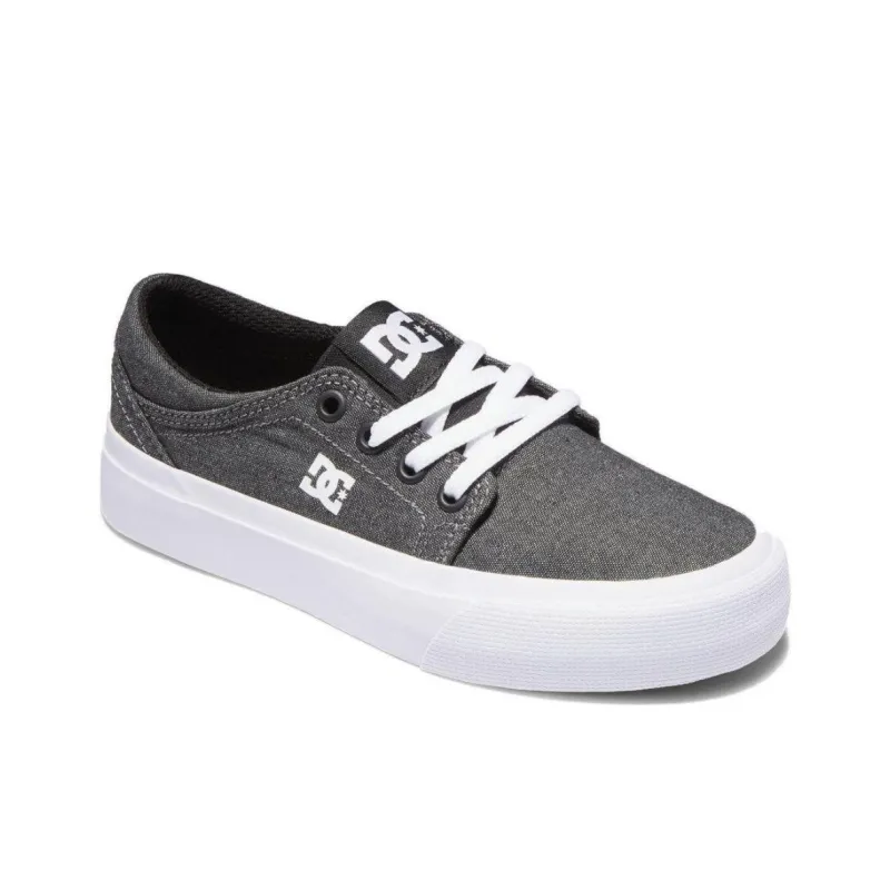 DC Shoes Abrasion Resistant Shock Absorbers Low Top Canvas Shoes Unisex Gray-2