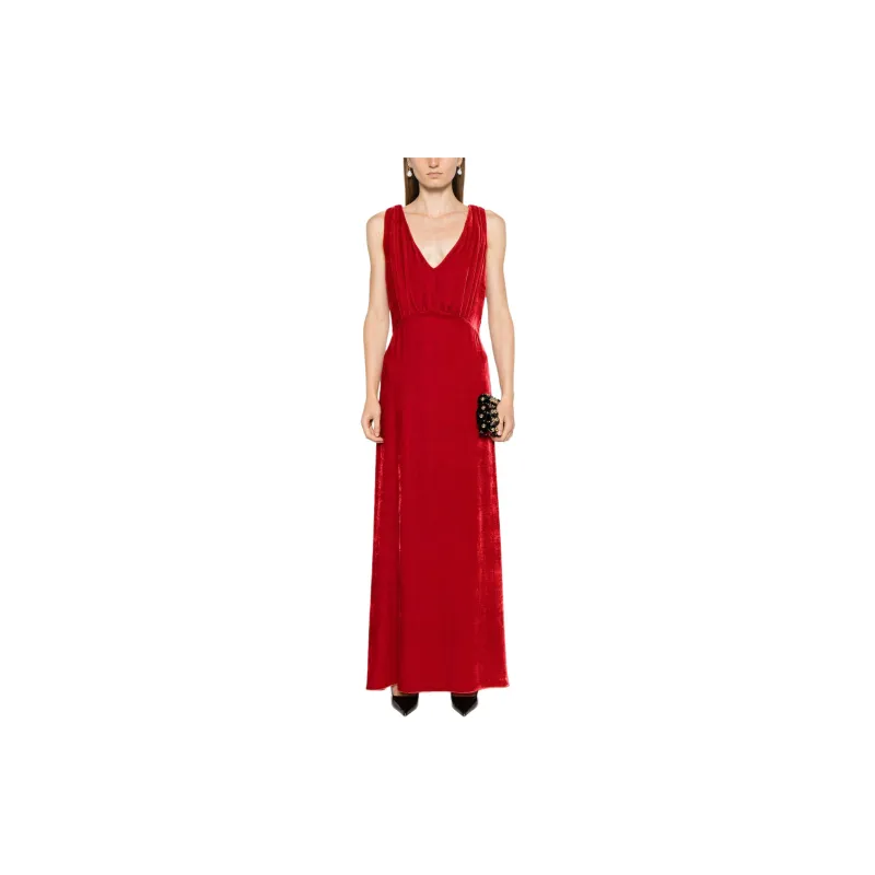 PAROSH FW24 Sleeveless Dress Women's Crimson-1