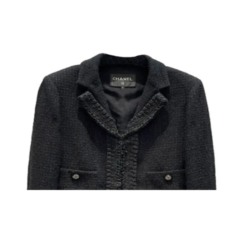 CHANEL Jackets Coats Women's Black-4
