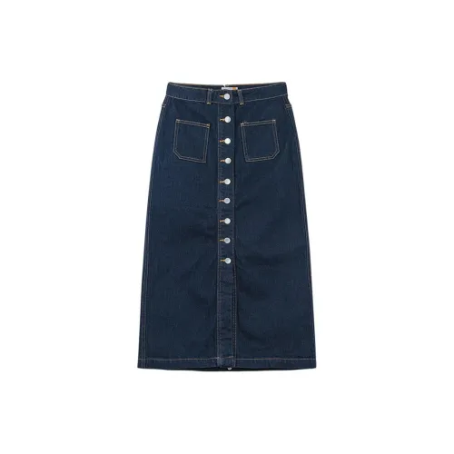 Timberland Denim Long Skirts Women's Pure Indigo
