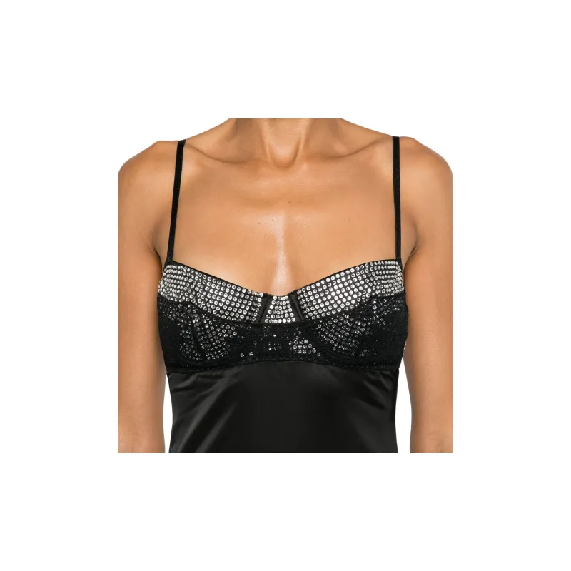 Oséree Embellished Satin Tube Dress-4