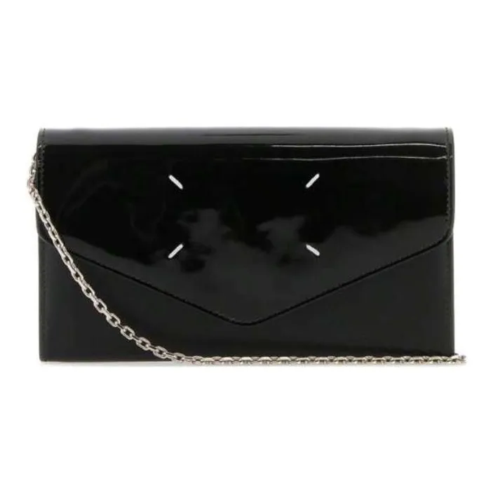 Maison Margiela Cow Leather Wallet Medium Size Women's Black-0