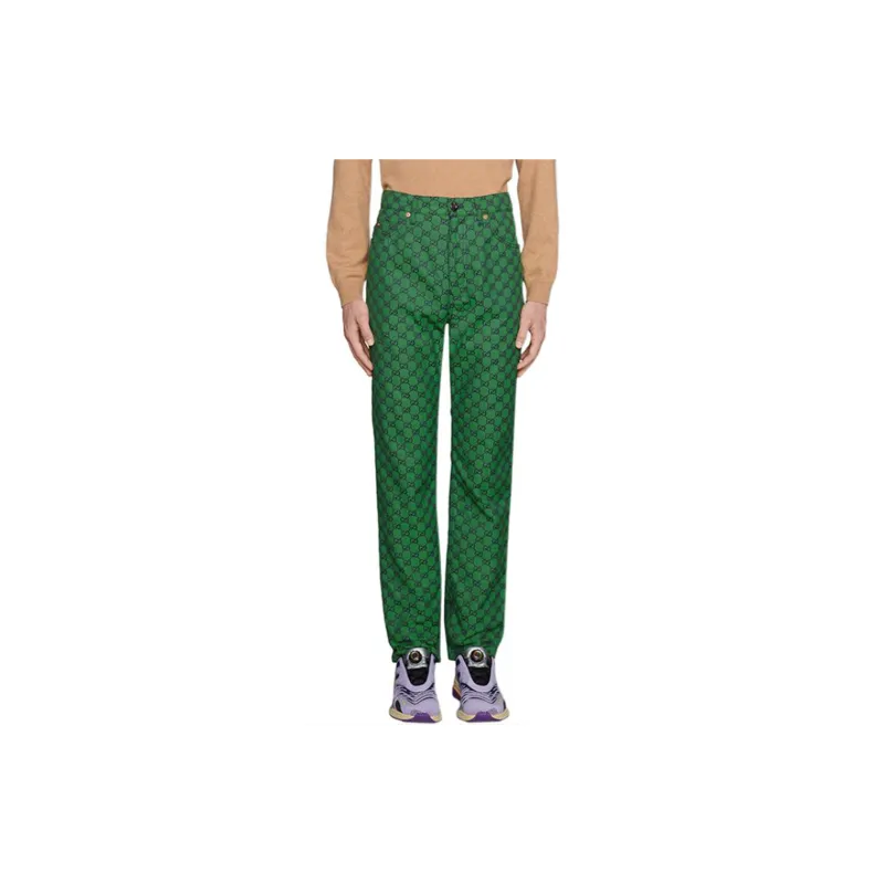 GUCCI Casual Pants Men Green-1